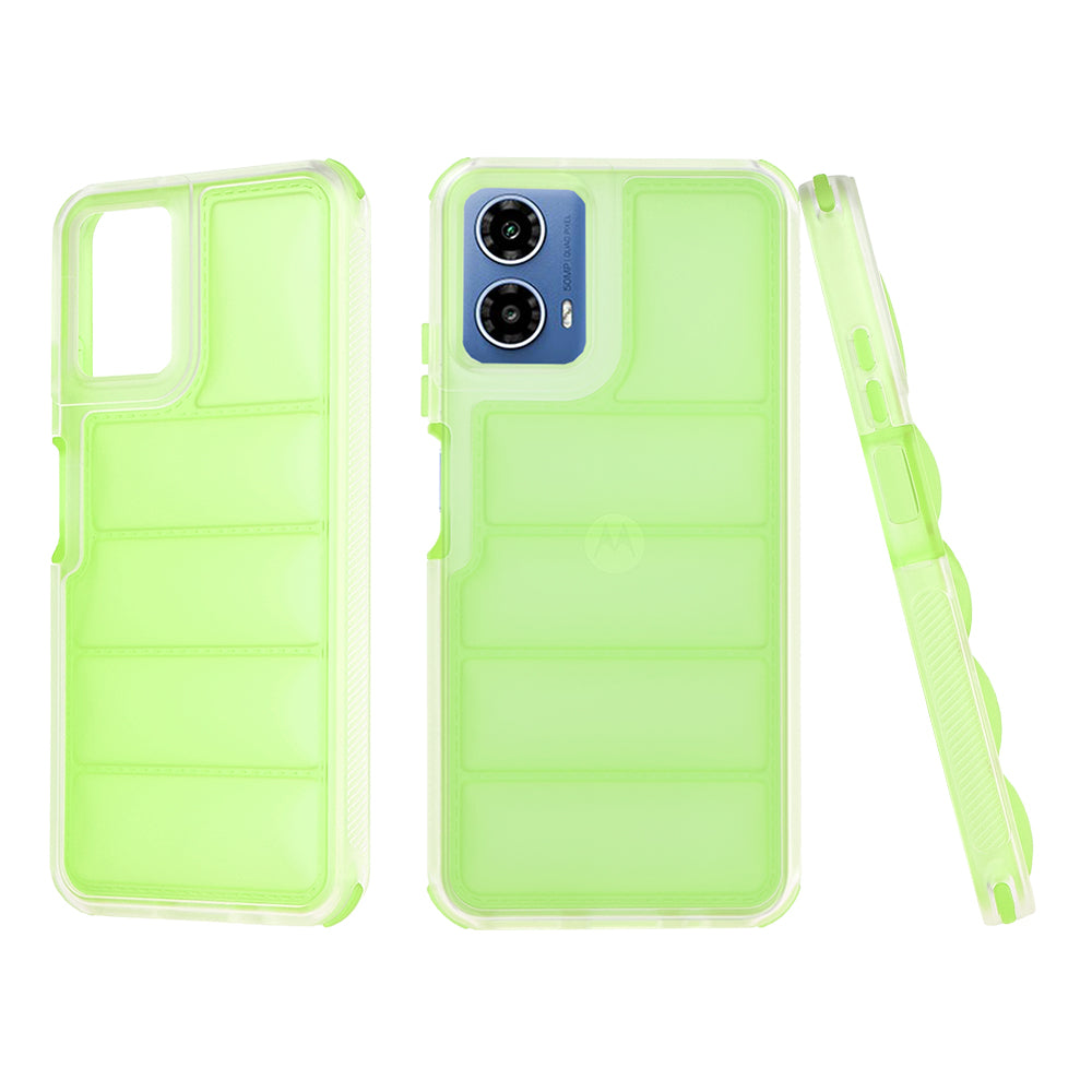 Hülle für Motorola Moto G45 / G34, Techsuit, Wave Shield, Grün