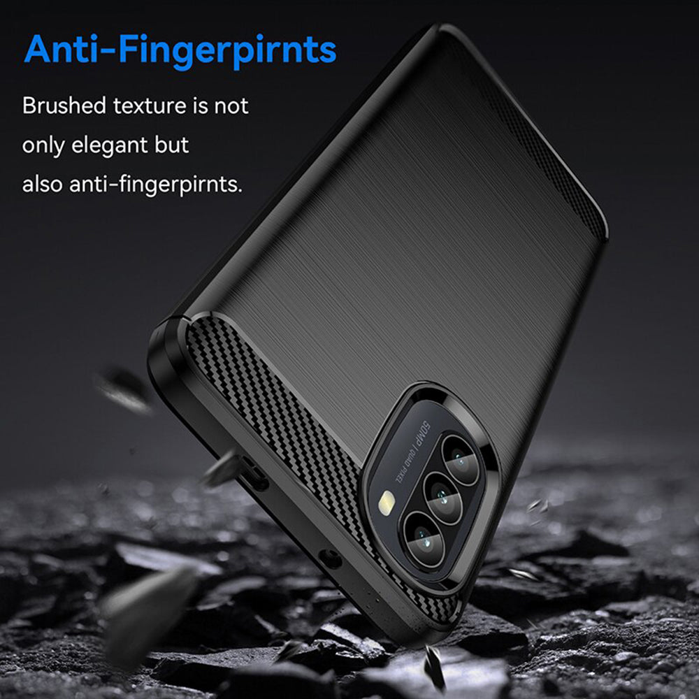 Coque pour Motorola Moto G52 / G82, Techsuit, Carbone, Noire