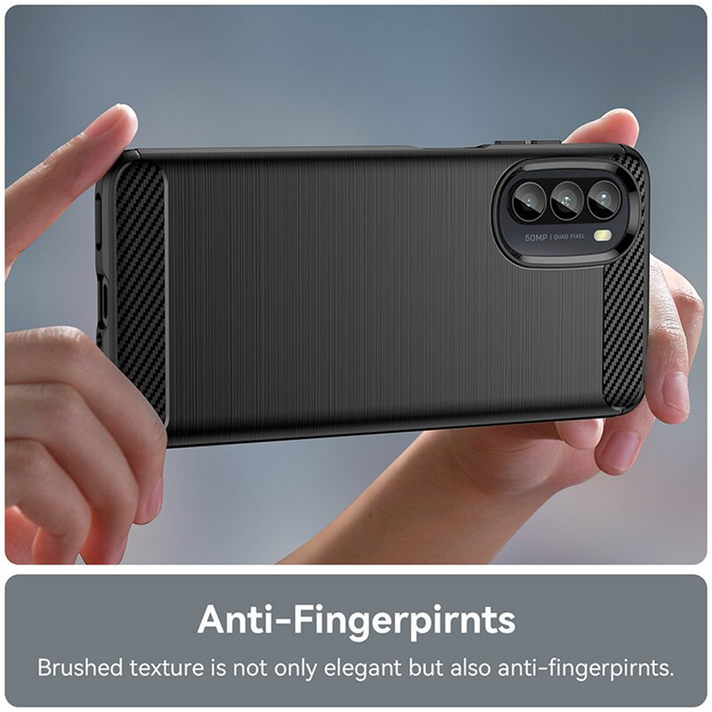Coque pour Motorola Moto G52 / G82, Techsuit, Carbone, Noire