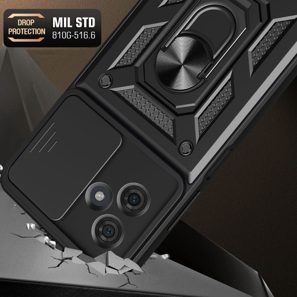 Case for Motorola Moto G54, Techsuit, CamShield, Black