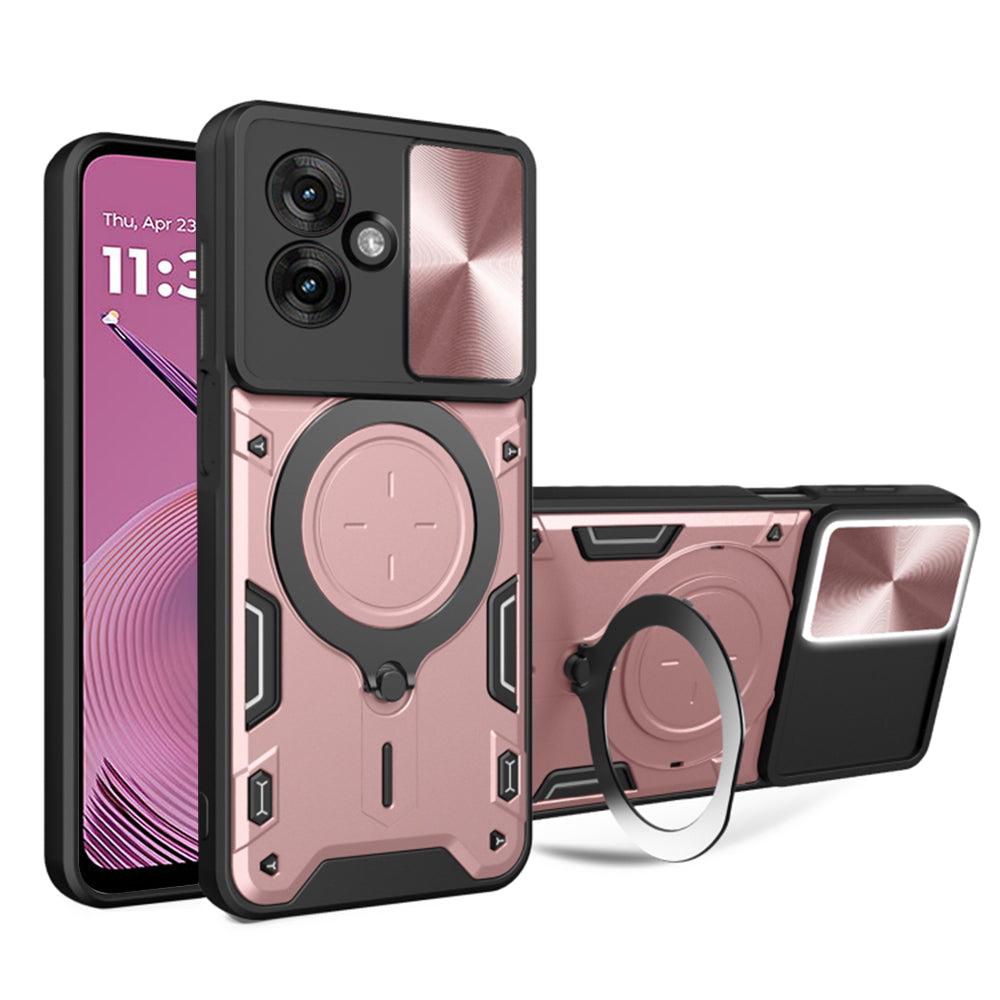 Coque pour Motorola Moto G55, Techsuit, CamGuard Pro, Rose Doré
