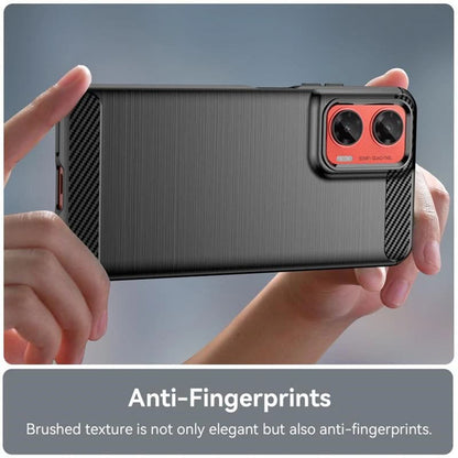 Hülle für Motorola Moto G55, Techsuit, Carbon, Blau