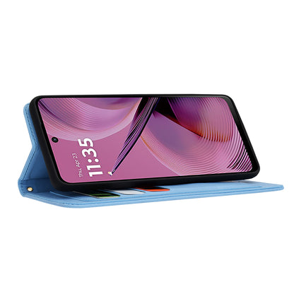 Coque pour Motorola Moto G55, Techsuit, FlipCraft, Bleu