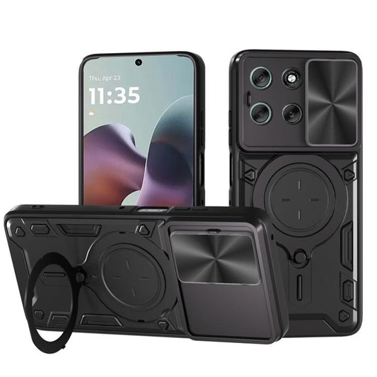 Hoes voor Motorola Moto G56, Techsuit, CamGuard Pro, Zwart