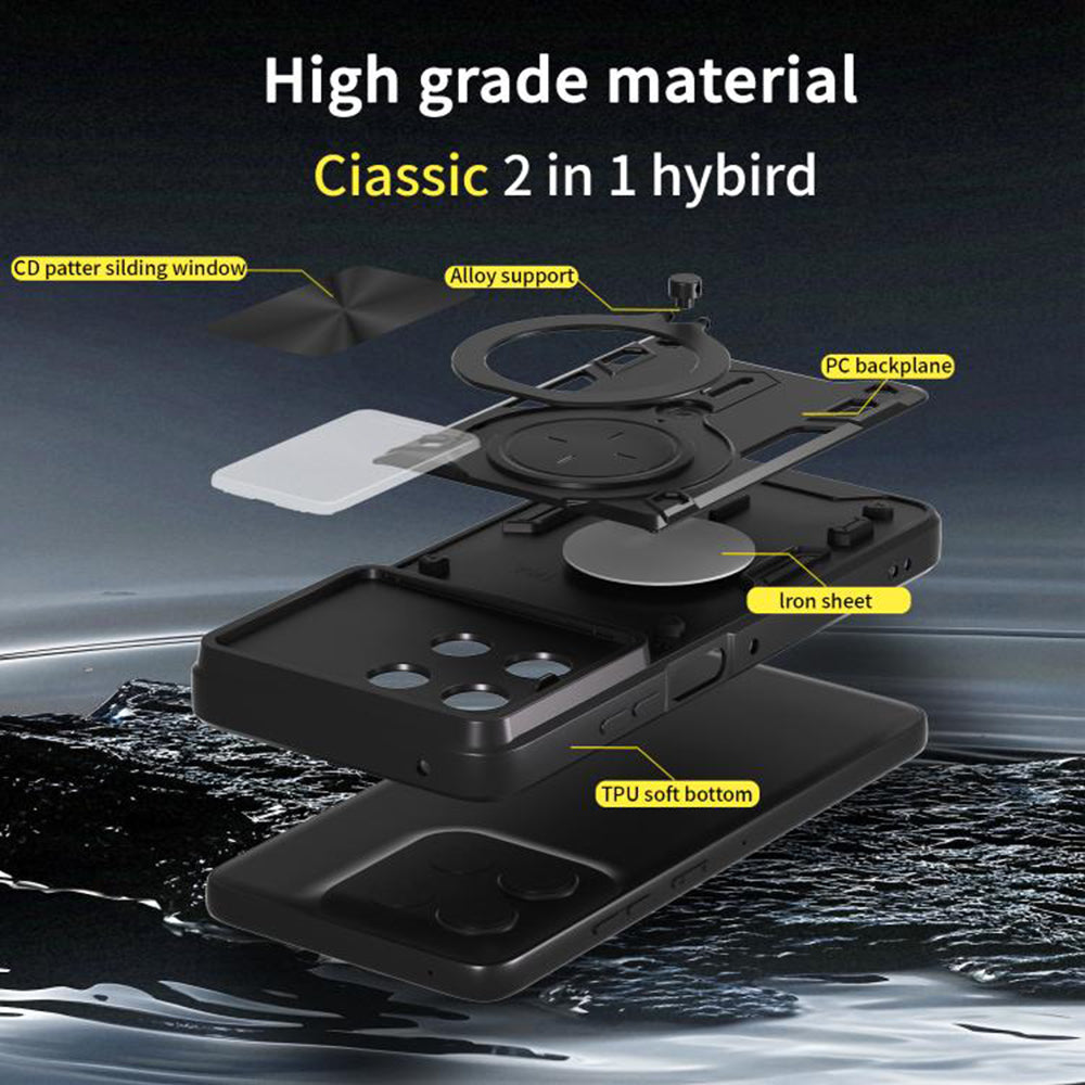 Coque pour Motorola Moto G56, Techsuit, CamGuard Pro, Noire