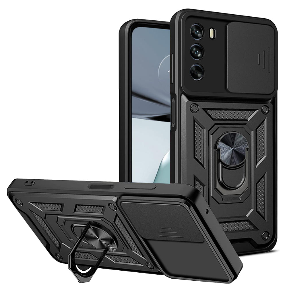 Hoes voor Motorola Moto G62 5G, Techsuit, CamShield, Zwart