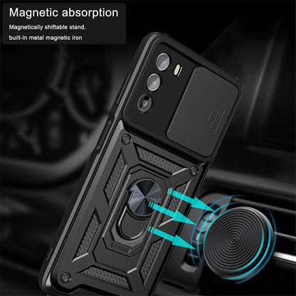 Hoes voor Motorola Moto G62 5G, Techsuit, CamShield, Zwart