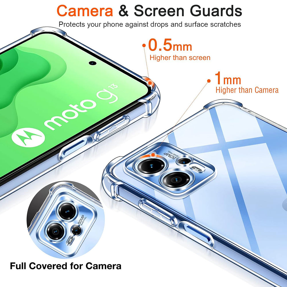 Hoes voor Motorola Moto G62 5G, Techsuit, Schokbestendig Transparant Clear