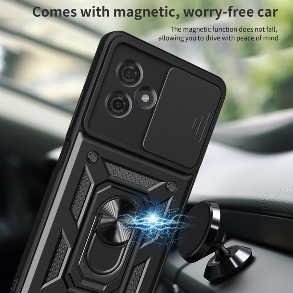Coque pour Motorola Moto G64 / G54 Power Edition, Techsuit, CamShield, Noire