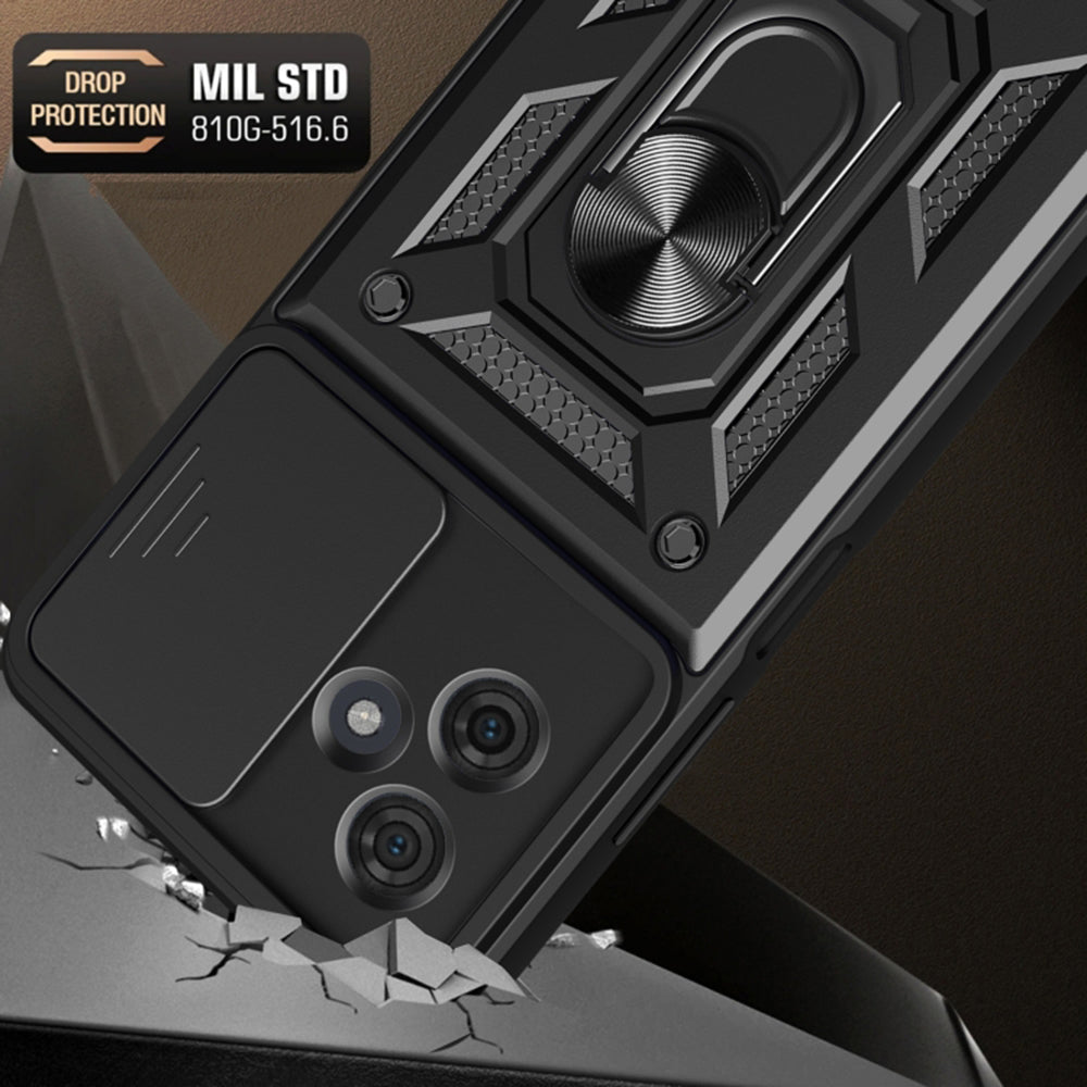 Coque pour Motorola Moto G64 / G54 Power Edition, Techsuit, CamShield, Noire