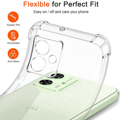 Coque pour Motorola Moto G64 / G54 Power Edition, Techsuit, Antichoc Claire, Transparente