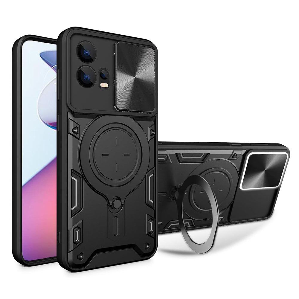 Coque pour Motorola Moto G72, Techsuit, CamGuard Pro, Noire