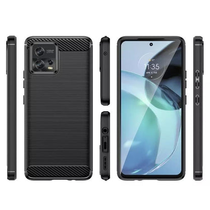 Coque pour Motorola Moto G72, Techsuit, Carbone, Noire
