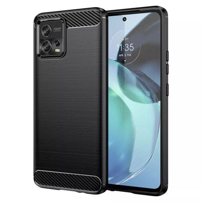 Coque pour Motorola Moto G72, Techsuit, Carbone, Noire