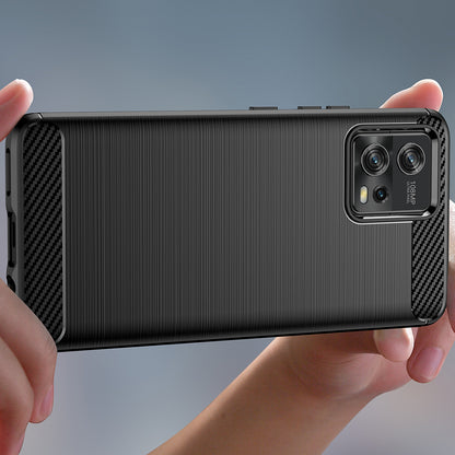 Coque pour Motorola Moto G72, Techsuit, Carbone, Noire