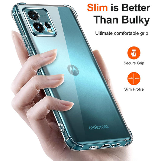 Hoes voor Motorola Moto G72, Techsuit, Schokbestendig Transparant