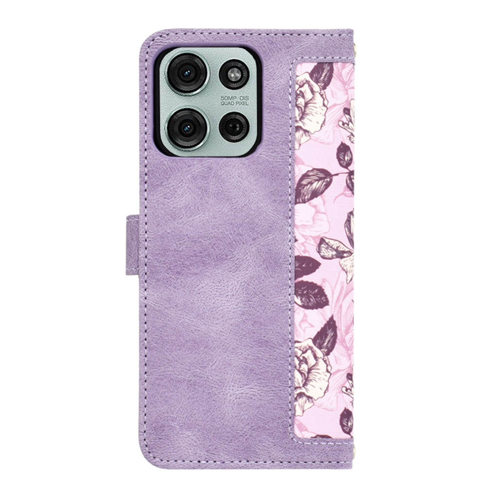 Coque pour Motorola Moto G75, Techsuit, FlipCraft, Violet