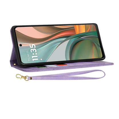 Coque pour Motorola Moto G75, Techsuit, FlipCraft, Violet