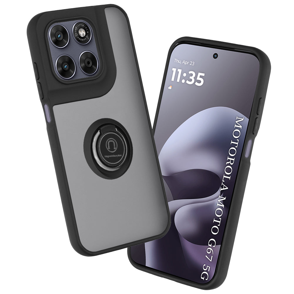 Coque pour Motorola Moto G77 / G67, Techsuit, Glinth, Noire