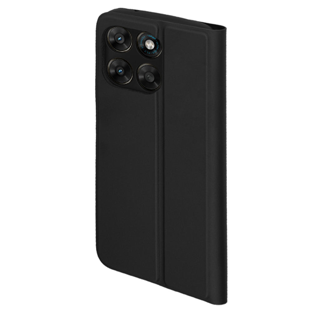 Étui pour Motorola Moto G77 / G67, Techsuit, Magskin Book, Noir