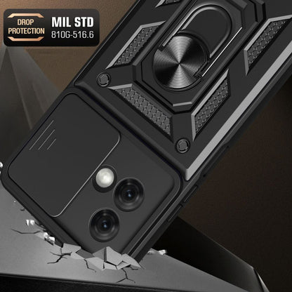 Coque pour Motorola Moto G84, Techsuit, CamShield, Noire