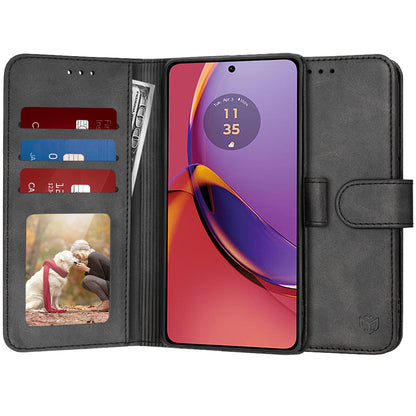 Coque pour Motorola Moto G84, Techsuit, Diary Book, Noire
