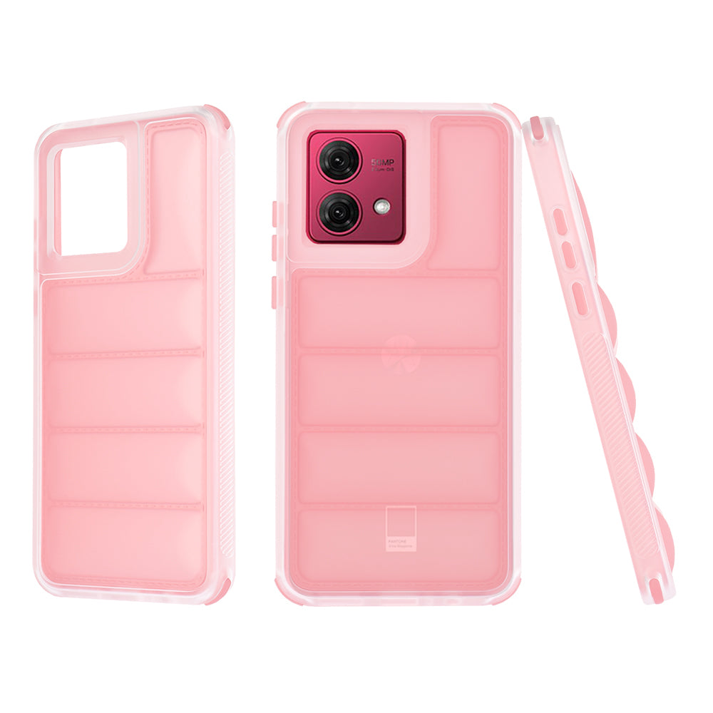 Hülle für Motorola Moto G84, Techsuit, Wave Shield, Rosa