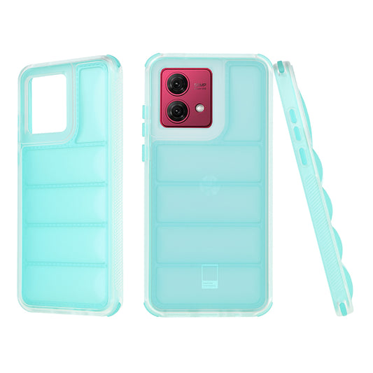 Hoes voor Motorola Moto G84, Techsuit, Wave Shield, Turkoois