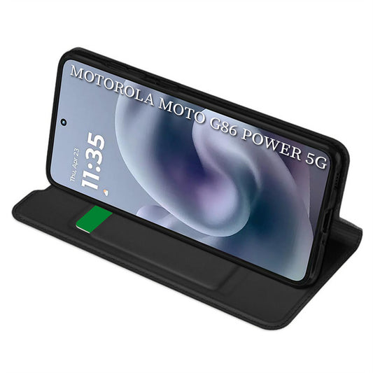 Hülle für Motorola Moto G86 Power, Techsuit, Magskin Book, Schwarz