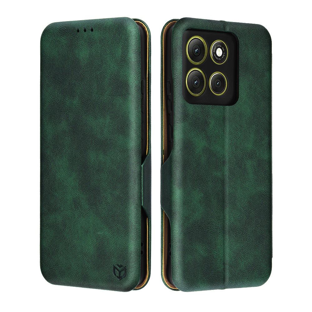 Hülle für Motorola Moto G86, Techsuit, Safe Wallet Plus, Grün