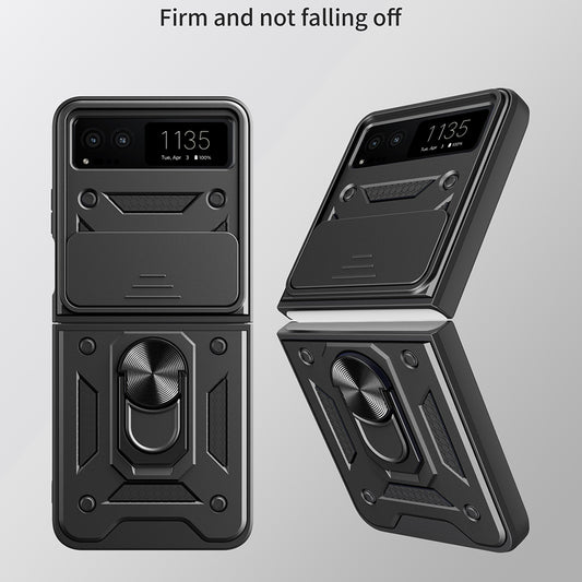 Hülle für Motorola Razr 40, Techsuit, CamShield, Schwarz