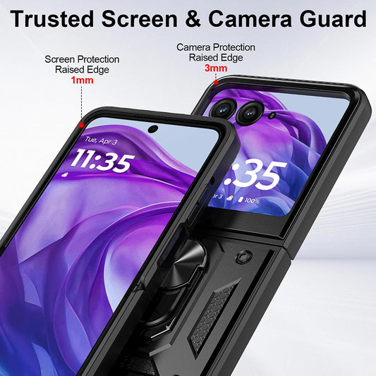 Hoes voor Motorola Razr 60 Ultra, Techsuit, CamShield, Zwart