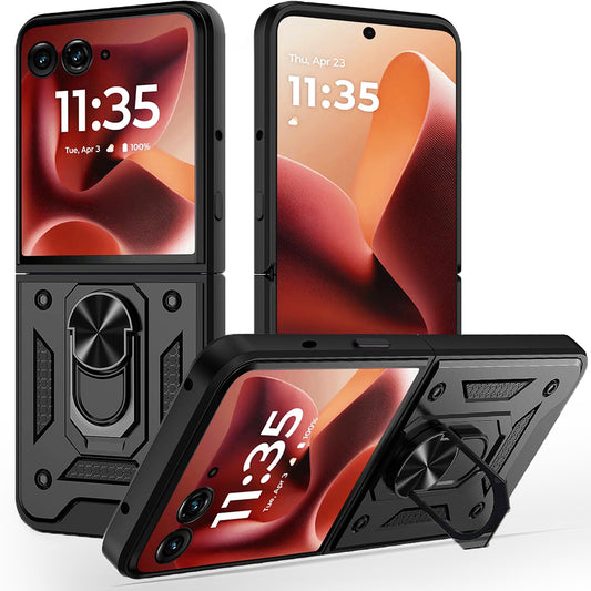 Hoes voor Motorola Razr 60 Ultra, Techsuit, CamShield, Zwart