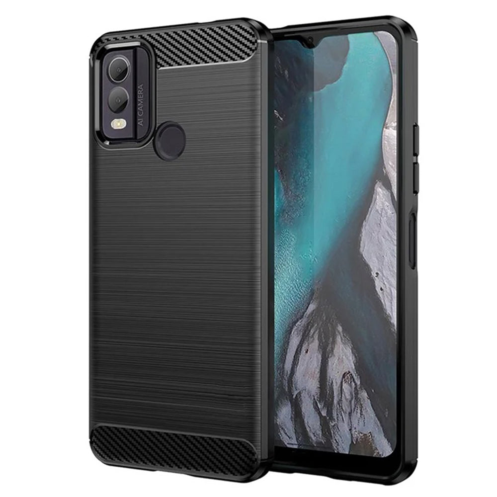 Coque pour Nokia C22, Techsuit, Carbone, Noire