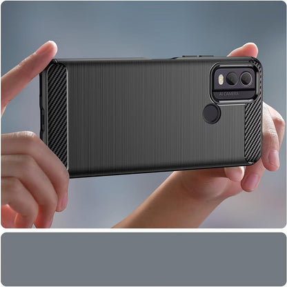 Coque pour Nokia C22, Techsuit, Carbone, Noire
