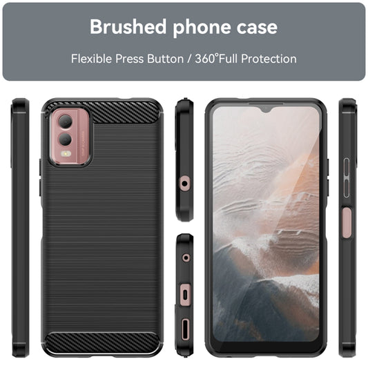 Hülle für Nokia C32, Techsuit, Carbon, Schwarz