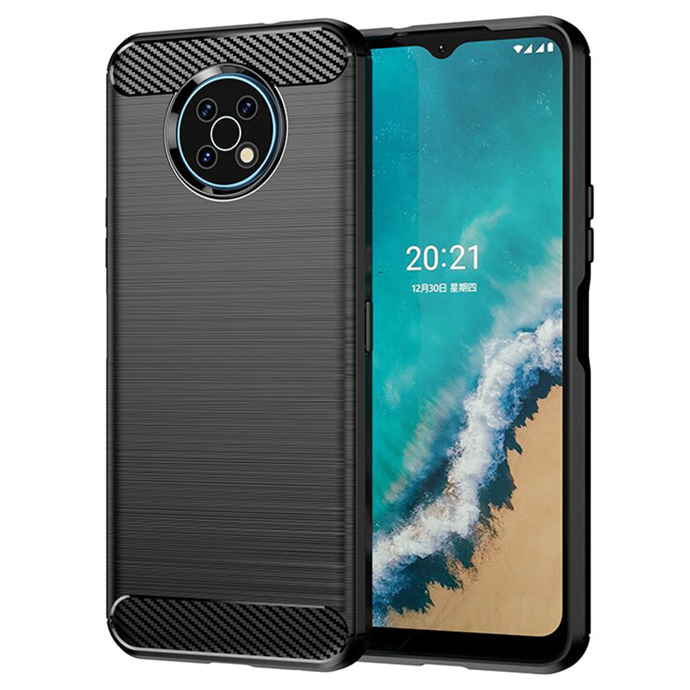 Hülle für Nokia G50, Techsuit, Carbon, Schwarz