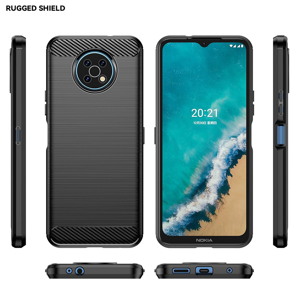 Hülle für Nokia G50, Techsuit, Carbon, Schwarz