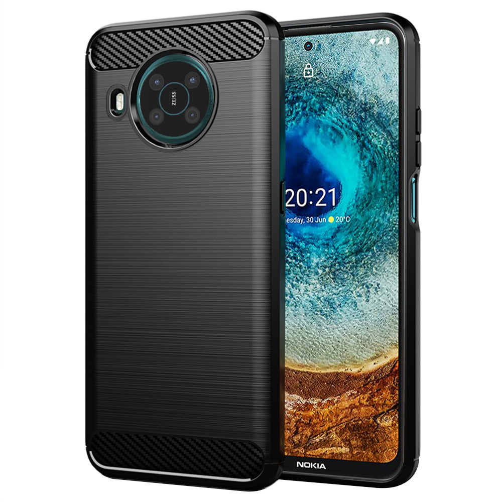 Hülle für Nokia X10 / X20, Techsuit, Carbon, Schwarz