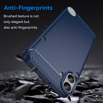 Coque pour Nothing CMF Phone 1, Techsuit, Carbone, Bleue