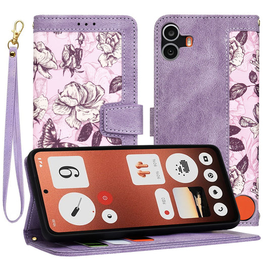 Hoes voor Nothing CMF Phone 1, Techsuit, FlipCraft, Paars
