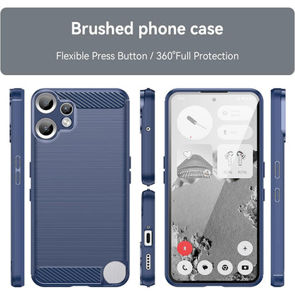 Hülle für Nothing CMF Phone 2 Pro, Techsuit, Carbon, Blau