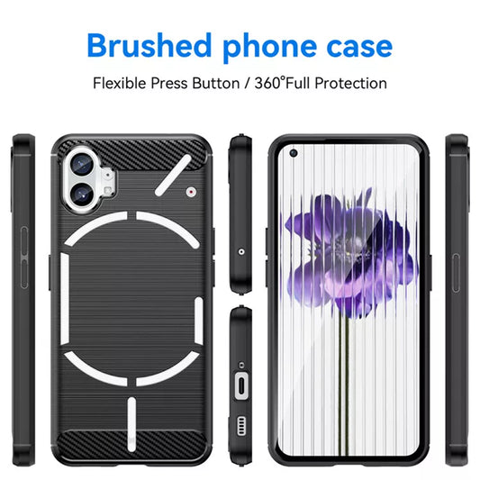 Hoes voor Nothing Phone (1), Techsuit, Carbon, Zwart