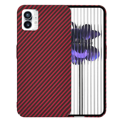 Coque pour Nothing Phone (1), Techsuit, Carbonite FiberShell, Rouge