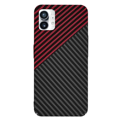 Hülle für Nothing Phone (1), Techsuit, Carbonite FiberShell, Schwarz Rot