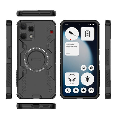 MagSafe Hülle für Nothing Phone (3a) Lite, Techsuit, ArmorMag, Schwarz