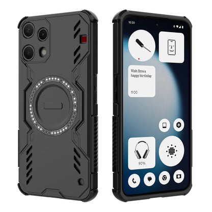 MagSafe Hülle für Nothing Phone (3a) Lite, Techsuit, ArmorMag, Schwarz