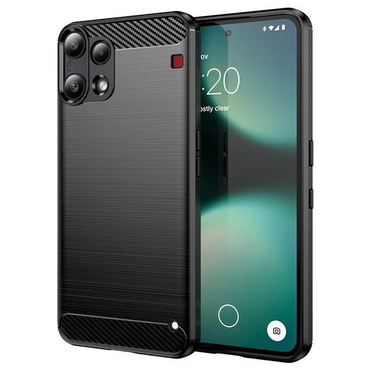 Hülle für Nothing Phone (3a) Lite, Techsuit, Carbon, Schwarz