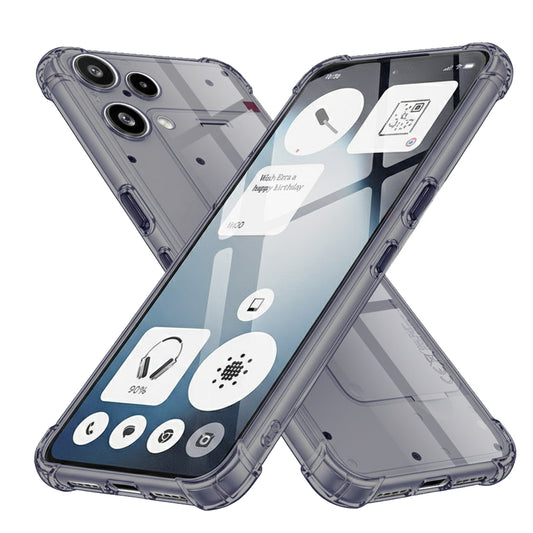 Hülle für Nothing Phone (3a) Lite, Techsuit, Shockproof Clear, Schwarz