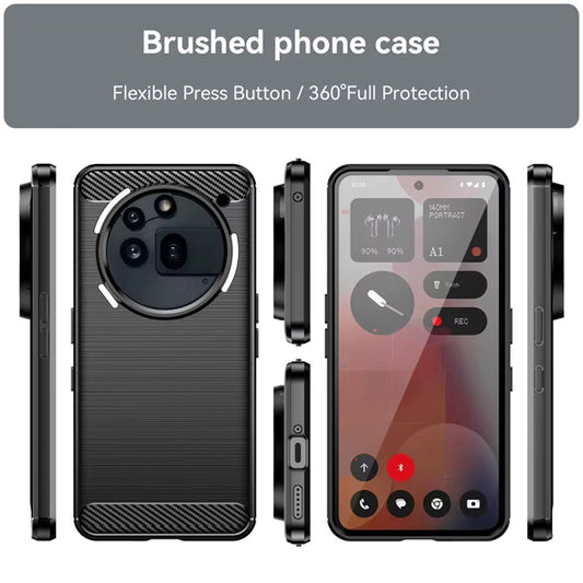 Coque pour Nothing Phone (3a) Pro, Techsuit, Carbone, Noire
